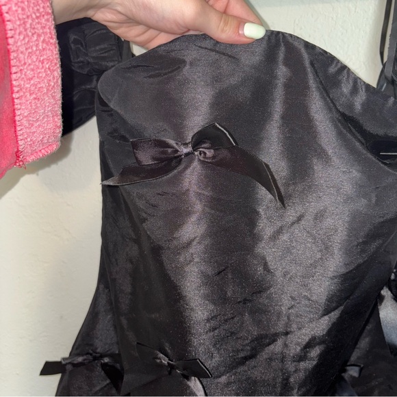 Anthropologie Hutch Off-The-Shoulder Bow Puff Sleeve Mini Dress - Picture 9 of 11